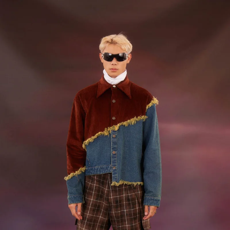 Markdowns Corduroy Denim Splice Jacket