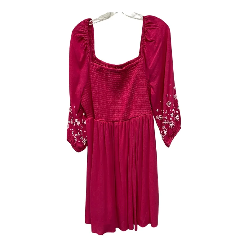 Season Finale Sale Dress Casual Short By Torrid In Pink, Size:1X