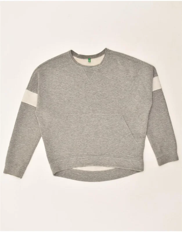 Friends and Family Sale BENETTON Womens Sweatshirt Jumper UK 14 Large Grey