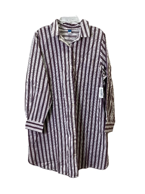 Exclusive Savings Dress Casual Short By Old Navy In Purple & White, Size: Xl