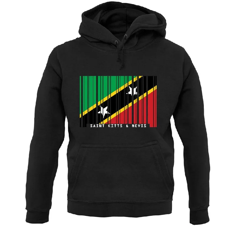 Can't Miss Saint Kitts And Nevis Barcode Style Flag Unisex Hoodie