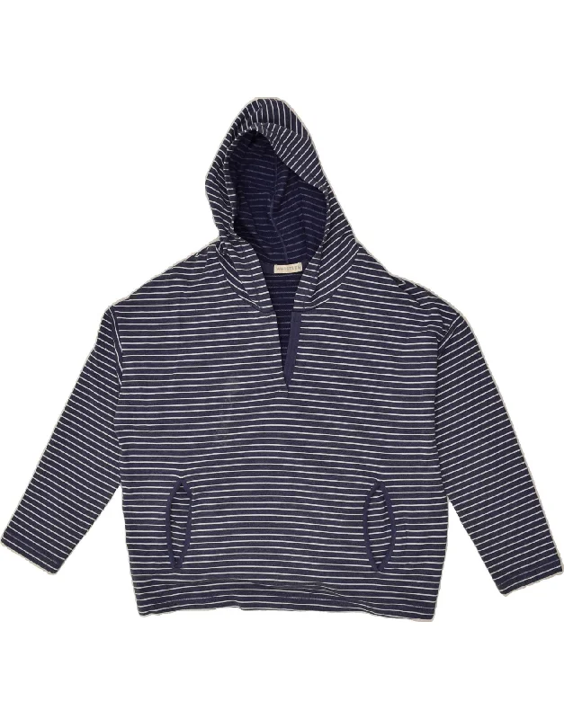 Bargain Prices WHISTLES Womens Oversized Hoodie Jumper UK 10 Small Navy Blue Striped Bargain Prices WHISTLES Womens Oversized Hoodie Jumper UK 10 Small Navy Blue Striped