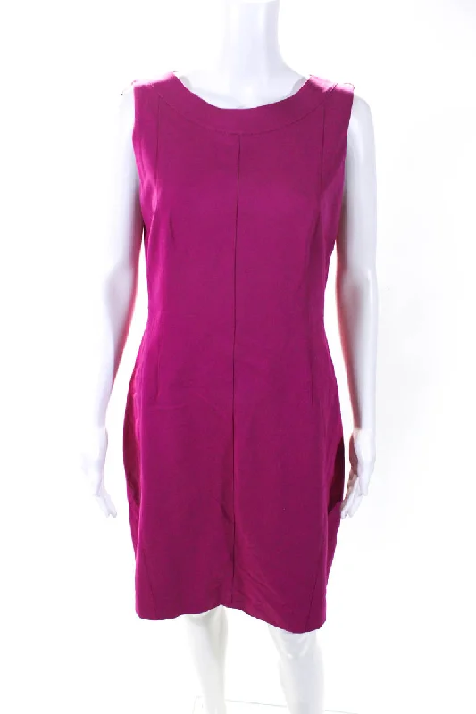 Today’s Deal Akris Punto Womens Sleeveless Boat Neck Knee Length A Line Dress Magenta Today’s Deal Akris Punto Womens Sleeveless Boat Neck Knee Length A Line Dress Magenta