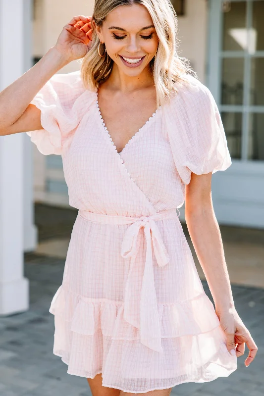 Price Meltdown Start The Day Blush Pink Mini Dress