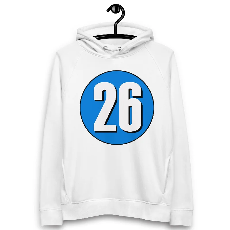 Don't Wait Unisex pullover hoodie: White on Blue 26