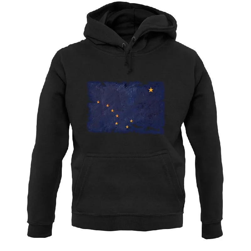Super Deal Alaska Grunge Style Flag Unisex Hoodie
