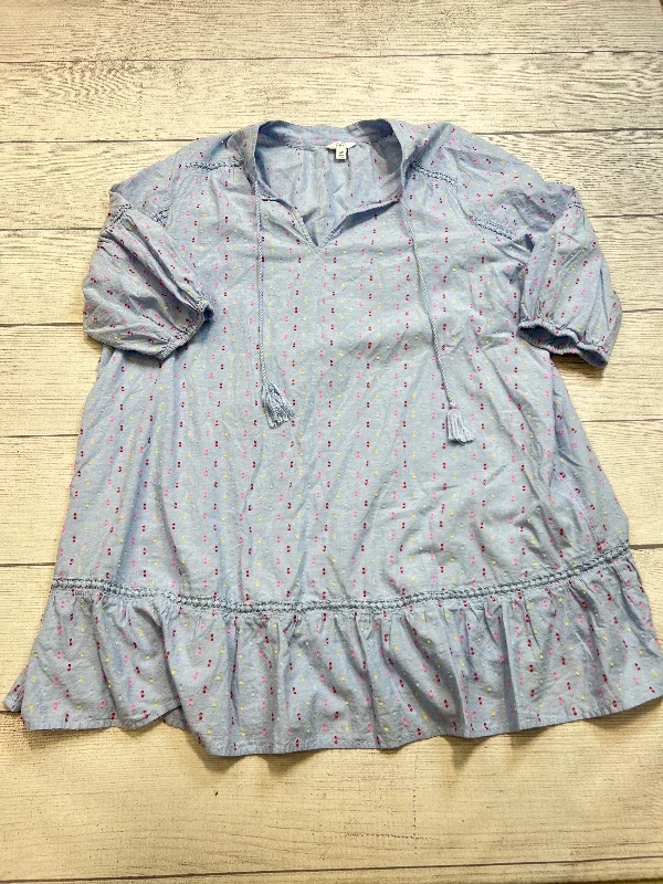 Discount Extravaganza Dress Casual Short By Crown And Ivy In Blue, Size: 3x