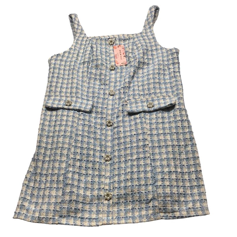 Fantastic Offers Dress Party Short By Shein In Blue & White, Size: 3x