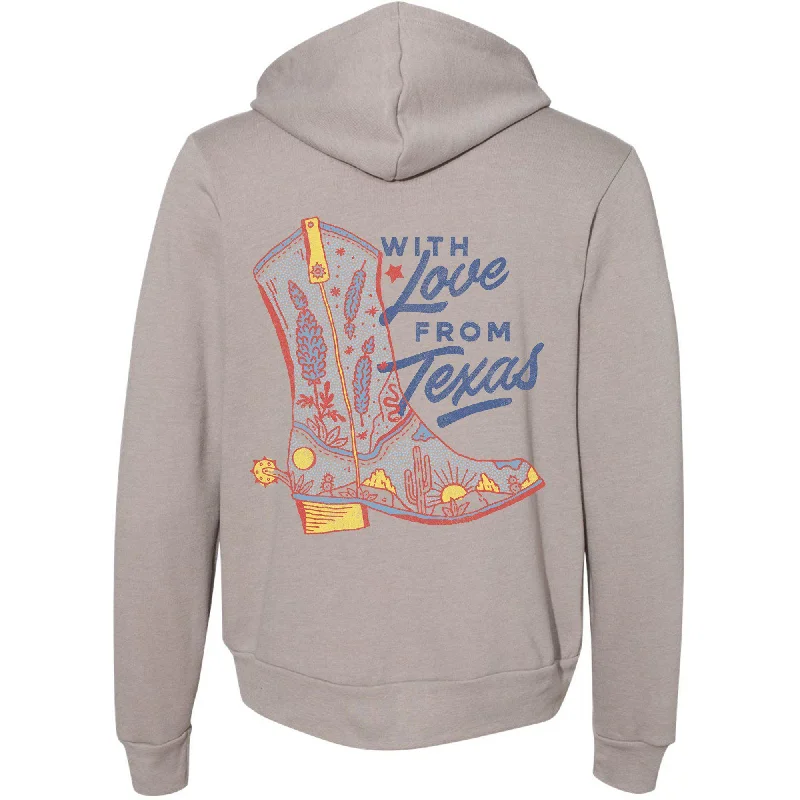 Crazy Deals With Love Texas Zipper Hoodie