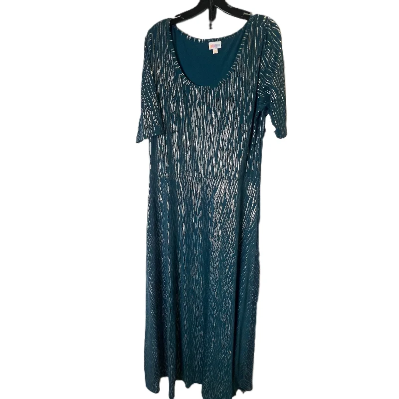 Stock Clearance Dress Casual Maxi By Lularoe In Green, Size: 3x