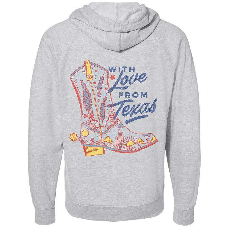 Can't Miss With Love Texas Raglan Zipper Hoodie