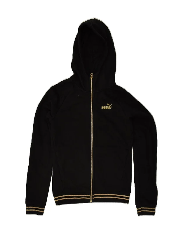 Exclusive Savings PUMA Womens Zip Hoodie Sweater UK 4 XS Black