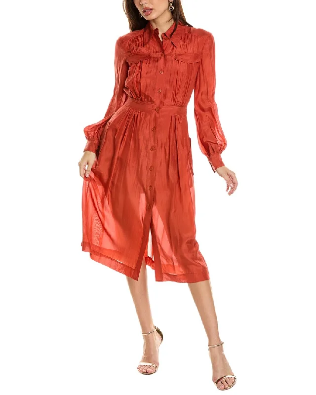 Sneak Peek Sale Alberta Ferretti Silk Shirtdress
