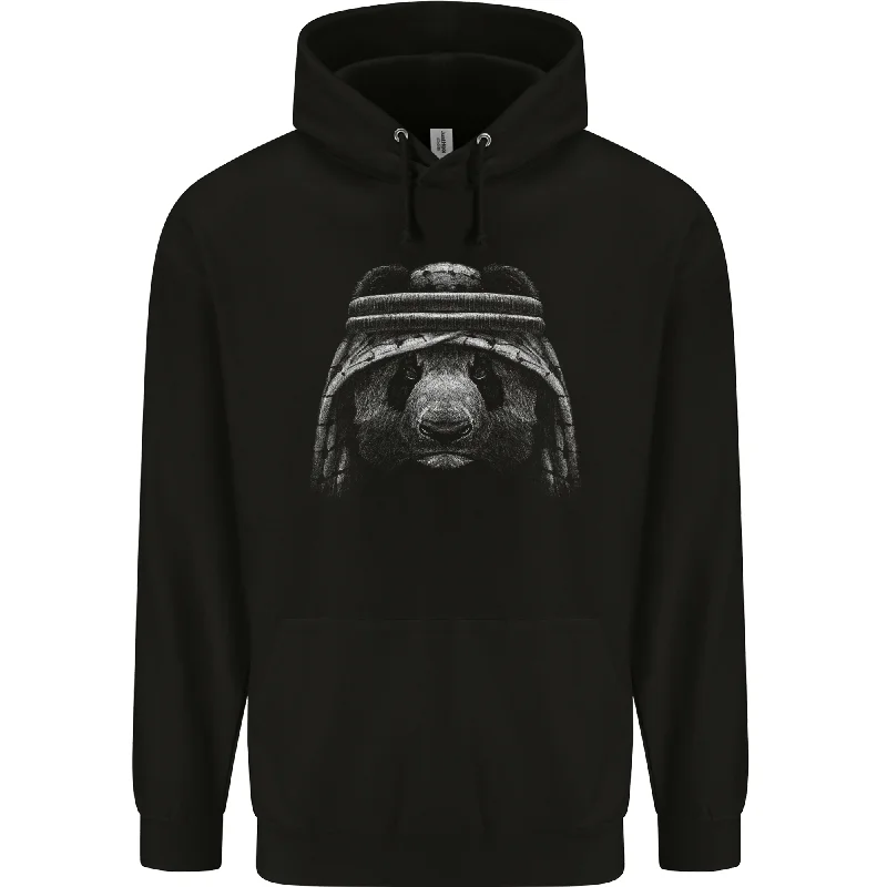 Now or Never An Arab Panda Bear Mens 80% Cotton Hoodie