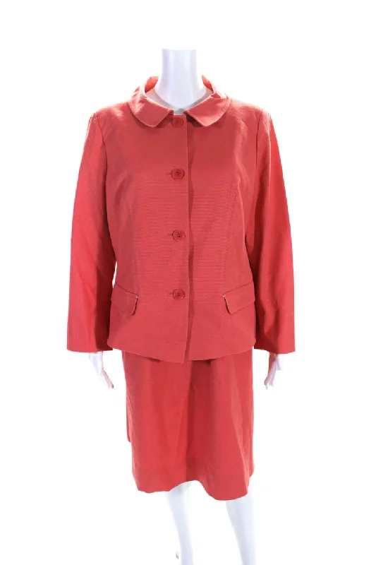 Friends and Family Sale Lafayette 148 New York Womens Shift Dress Jacket Set Coral Pink Friends and Family Sale Lafayette 148 New York Womens Shift Dress Jacket Set Coral Pink