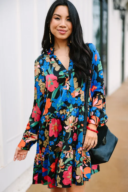 Markdowns In Your Dreams Black Floral Babydoll Dress
