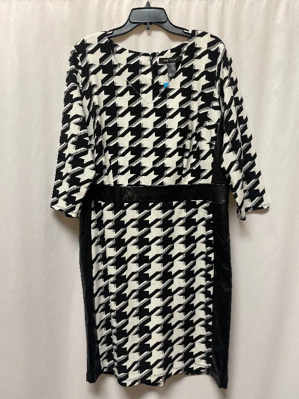 Act Now Dress Casual Maxi By Ashley Stewart In Black & White, Size: 1x