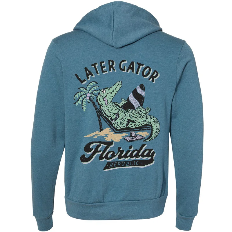 Midnight Madness Later Gator Florida Zipper Hoodie
