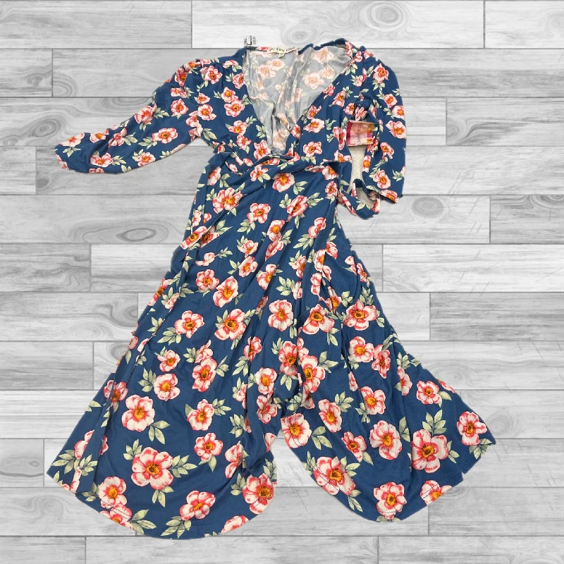 Act Now Dress Casual Midi By Clothes Mentor In Floral Print, Size: 1x