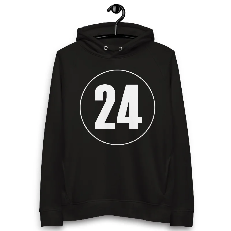 Special Promotion Unisex pullover hoodie: White on Black 24