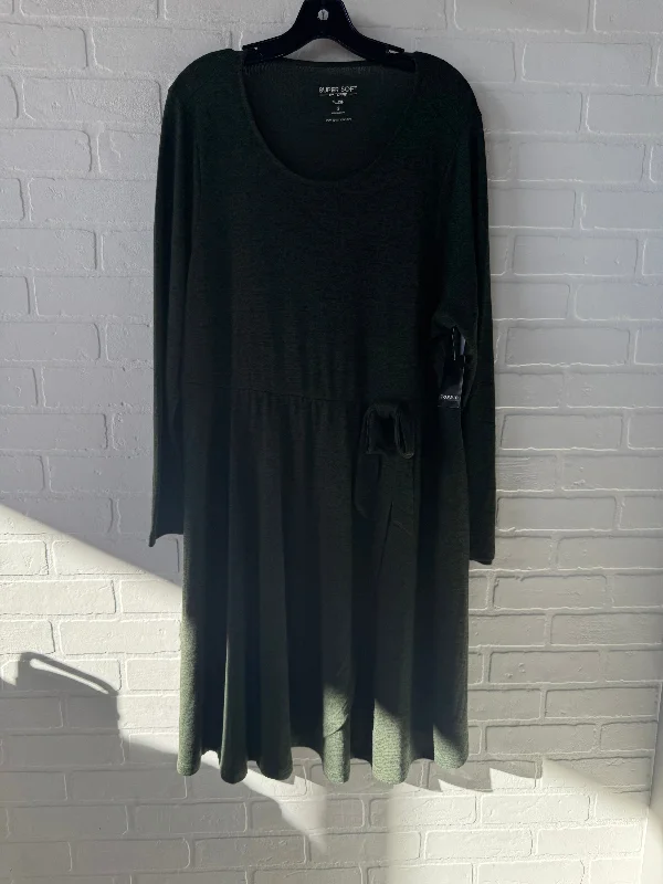 Savings Event Dress Casual Midi By Torrid In Green, Size: 2x