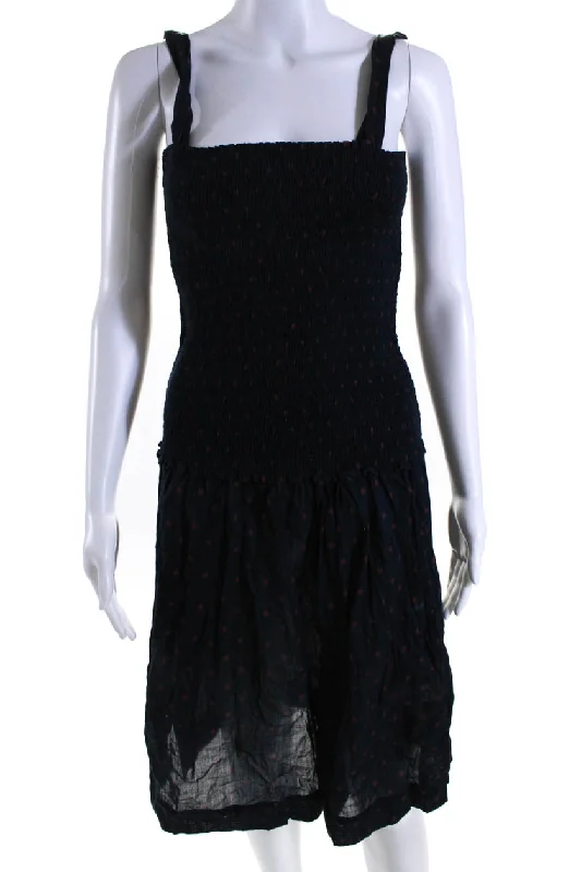 Sneak Peek Sale Isabel Marant Etoile Women's Smocked Fit Flare Polka Dot Mini Dress Sneak Peek Sale Isabel Marant Etoile Women's Smocked Fit Flare Polka Dot Mini Dress