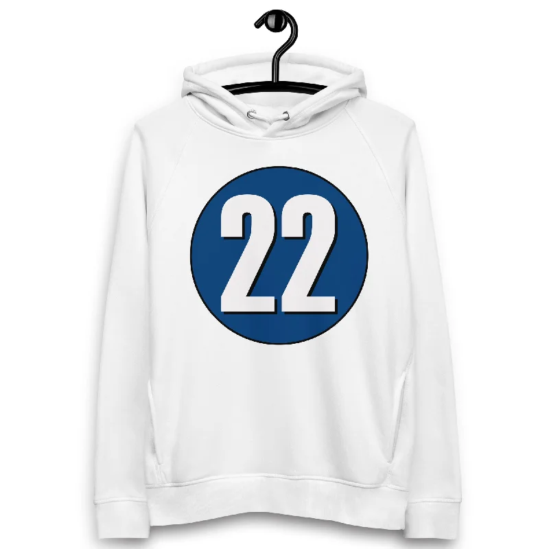 Deal of the Week Unisex pullover hoodie: White on Navy Blue 22