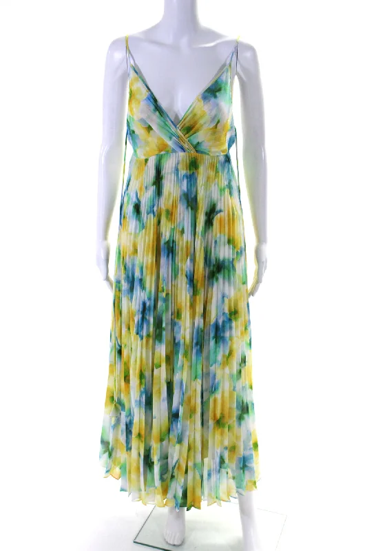 Major Savings Misa Womens Water Color Print Galeta Maxi Dress Multi Colored
