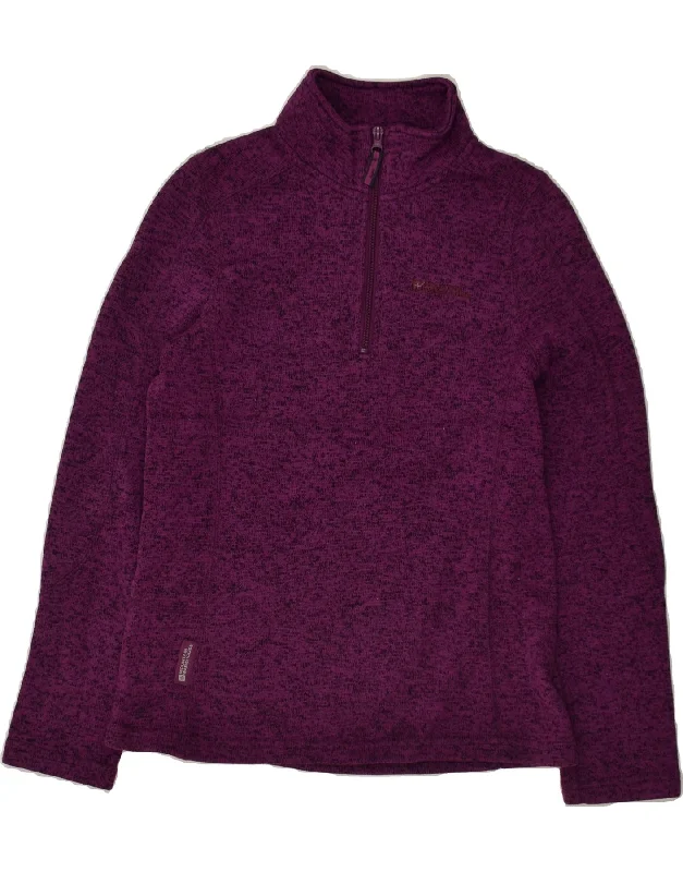 Super Deal MOUNTAIN WAREHOUSE Womens Zip Neck Sweatshirt Jumper UK 10 Small Pink