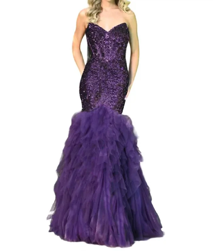 Today’s Special Sequin Mermaid Prom Dress In Purple