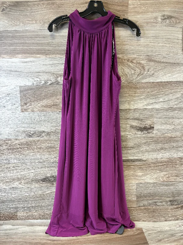 Closeout Dress Casual Maxi By Lauren By Ralph Lauren In Purple, Size: Xl
