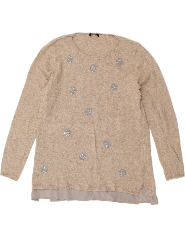 Shop and Save ELENA MIRO Womens Crew Neck Jumper Sweater UK 16 Large Beige Polka Dot Shop and Save ELENA MIRO Womens Crew Neck Jumper Sweater UK 16 Large Beige Polka Dot