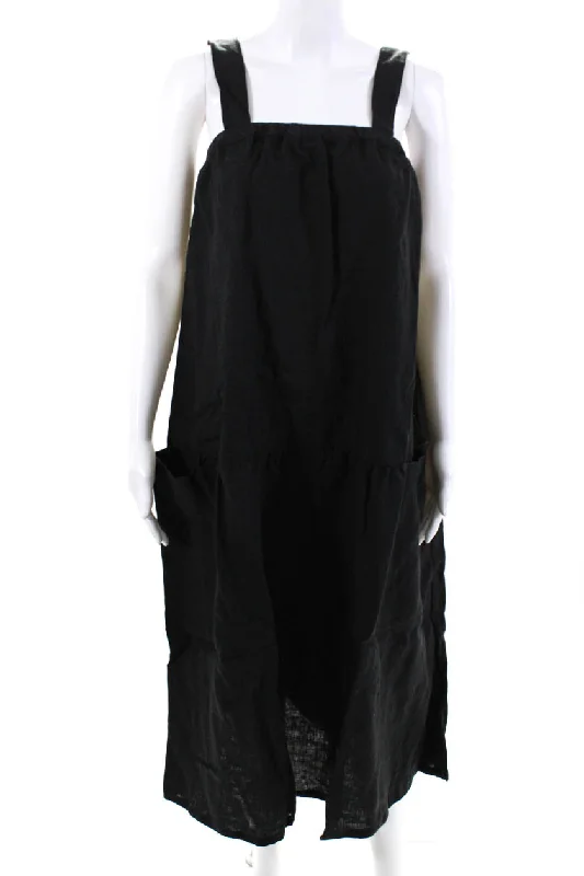 New Markdowns Kondi Womens A-Line Pocket Dress Coal