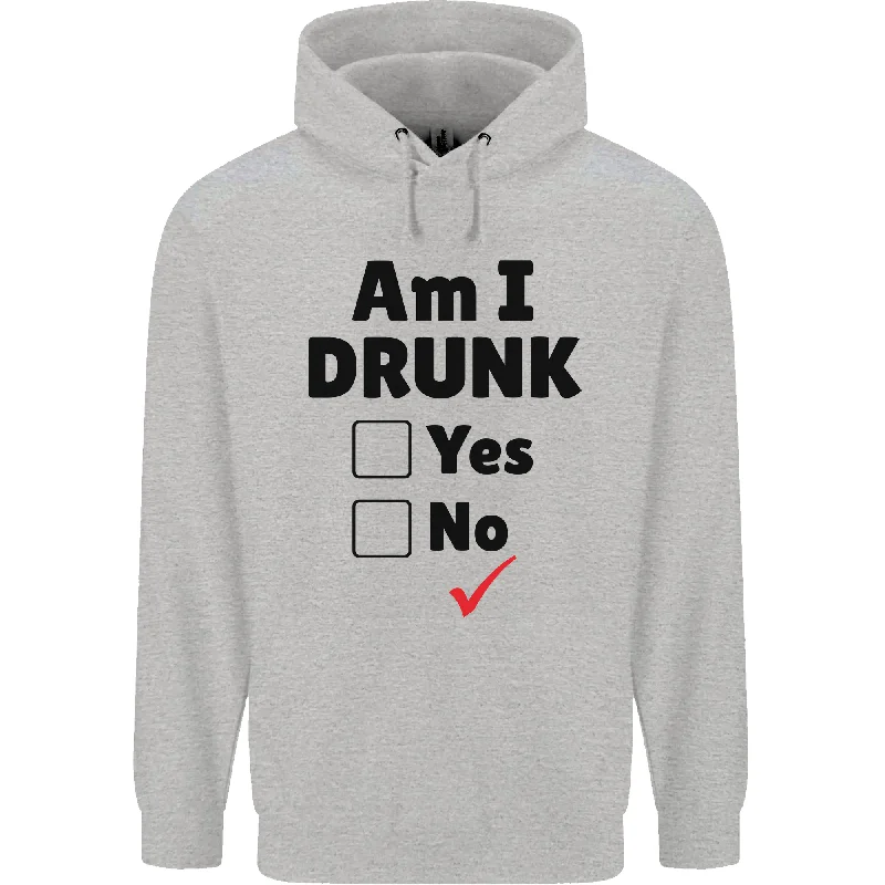 Quick Sale Am I Drunk Funny Beer Alcohol Wine Guiness Mens 80% Cotton Hoodie