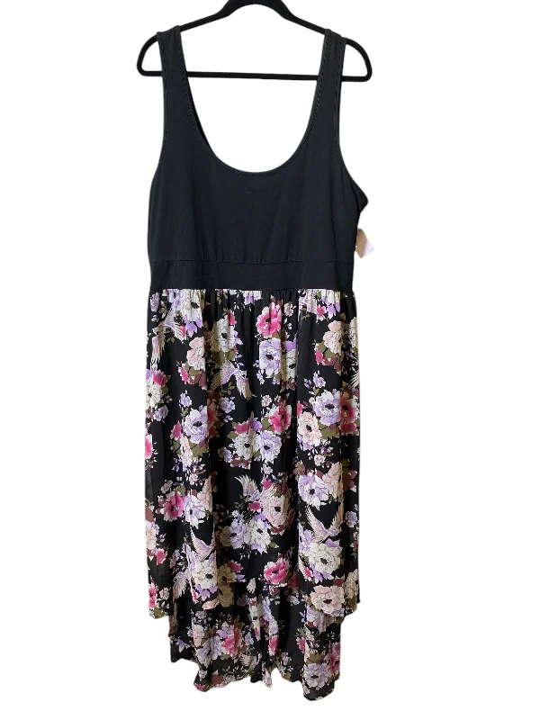 Reduced Prices Dress Party Midi By Torrid In Floral Print, Size: 3x