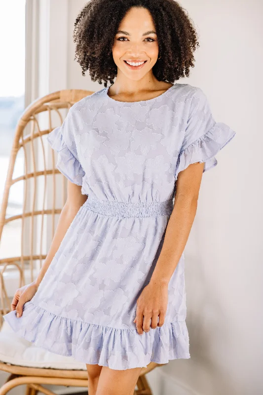 Deal Dash Make Sure Light Blue Lace Dress