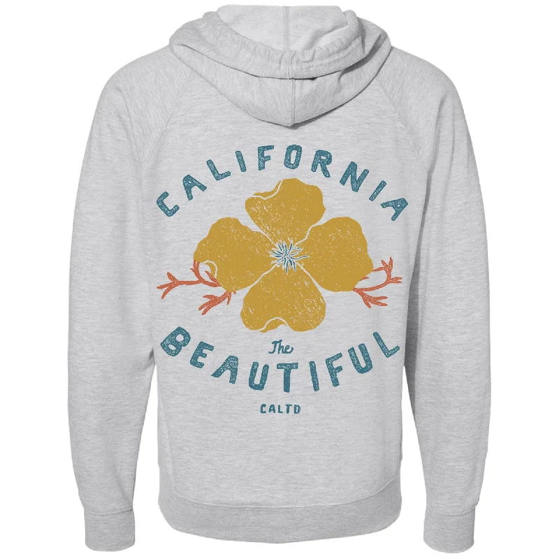 Price Cut Cali Beautiful Raglan Zipper Hoodie