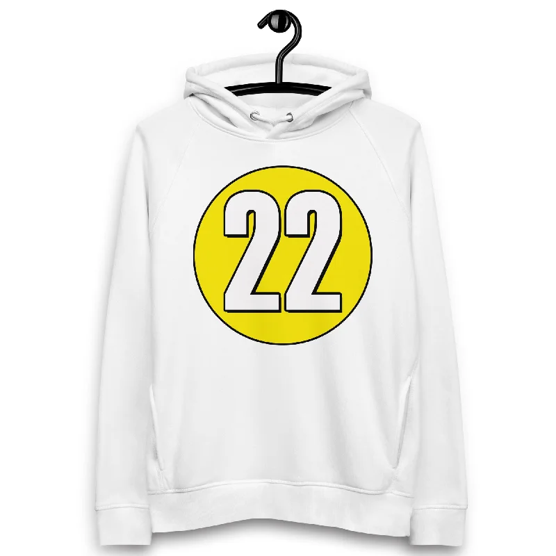 Epic Deals Unisex pullover hoodie: White on Yellow 22