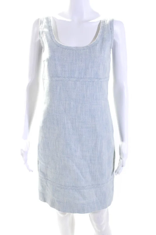 Discount Deals Akris Punto Womens Scoop Neck Knee Length Sleeveless Sheath Dress Blue Discount Deals Akris Punto Womens Scoop Neck Knee Length Sleeveless Sheath Dress Blue