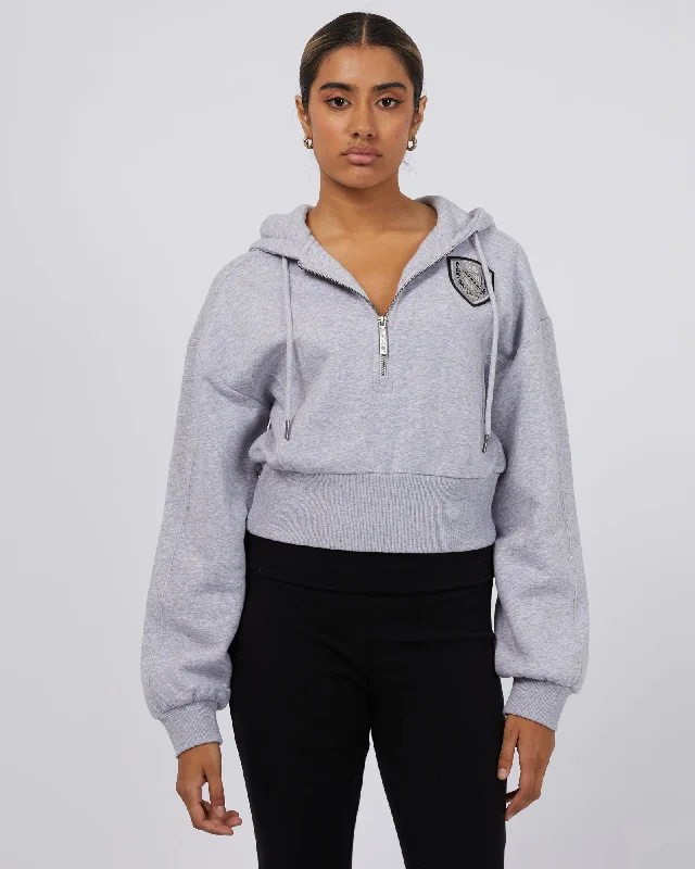 The Best Prices Harvard 1/4 Zip Hoodie Grey Marle