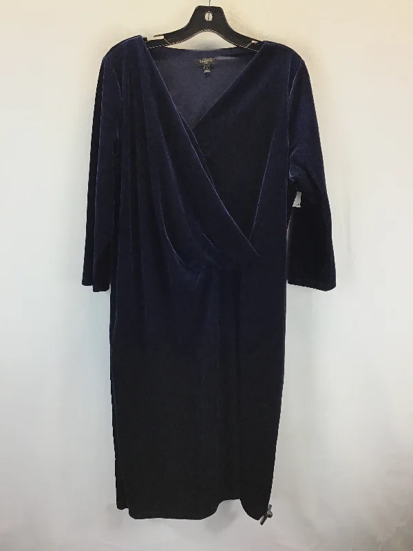 Holiday Sale Dress Party Midi By Talbots In Navy, Size: 1x