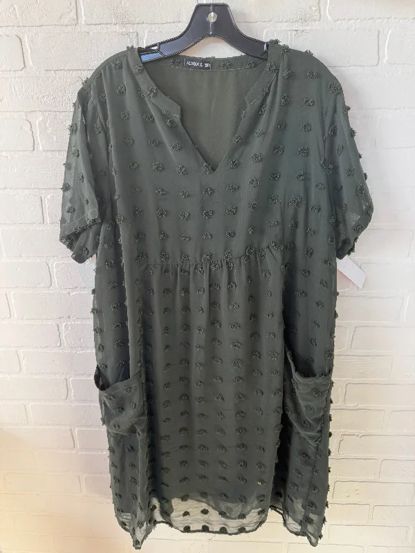 Discount Mania Dress Casual Short By  miholl  In Green, Size: Xxl