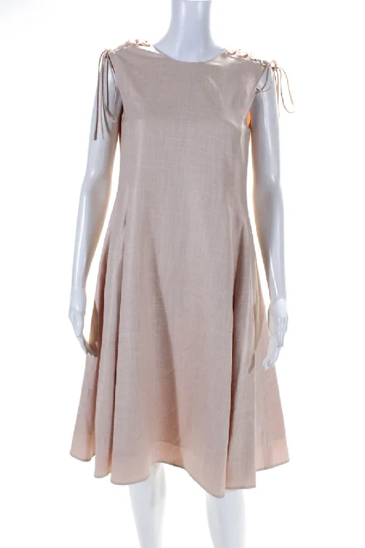 Limited Quantity Adeam Womens Shoulder Lacing Dress Dusty Rose