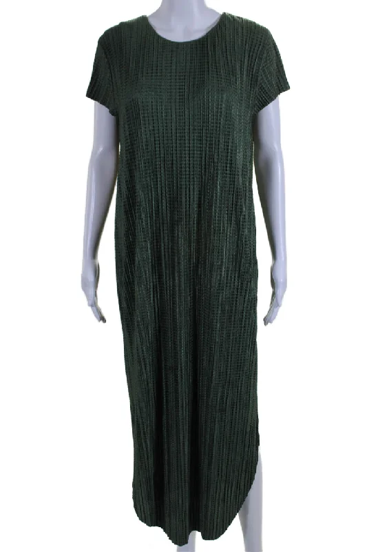Incredible Offers Sabina Musayev Womens Textured Cap Sleeve Split Hem Shift Dress Green Incredible Offers Sabina Musayev Womens Textured Cap Sleeve Split Hem Shift Dress Green