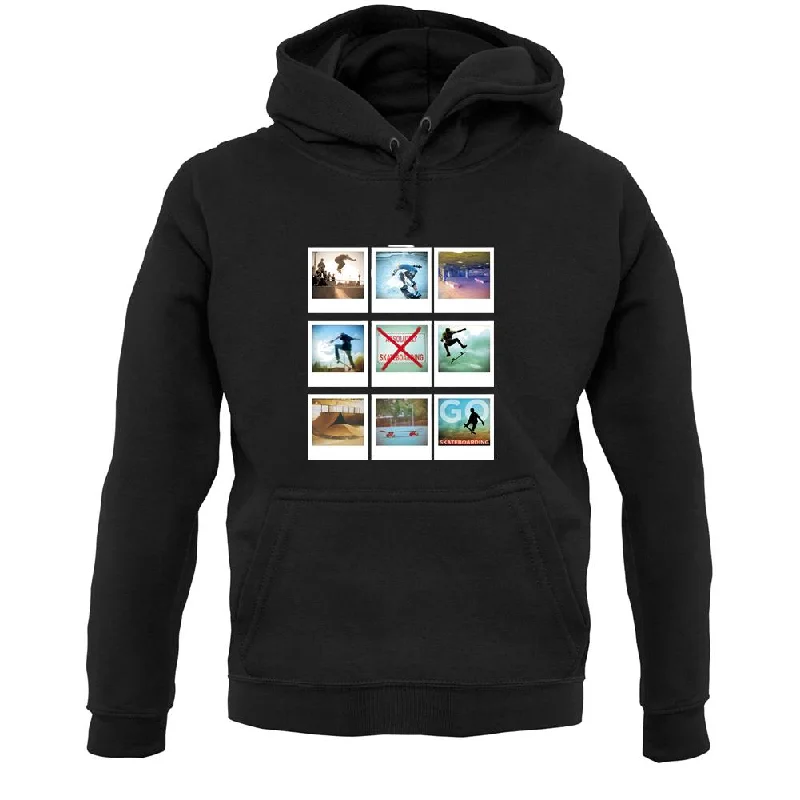 Instant Discount Go Skateboarding Photo Collage Unisex Hoodie