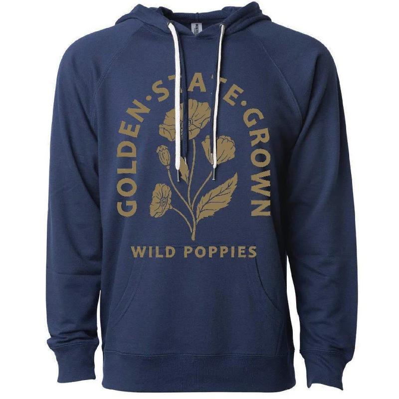 Steals and Deals California Wild Poppies Raglan Hoodie