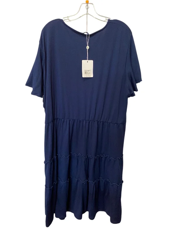 Online Only Dress Casual Short By Clothes Mentor In Navy, Size: 3x