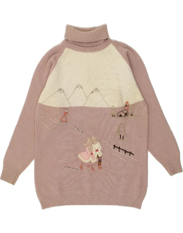 Early Bird Discount VINTAGE Womens Longline Roll Neck Jumper Sweater UK 14 Medium Beige Early Bird Discount VINTAGE Womens Longline Roll Neck Jumper Sweater UK 14 Medium Beige