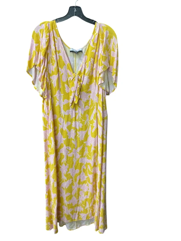 Flash Sale Dress Casual Maxi By Eloquii In Yellow, Size: 2x