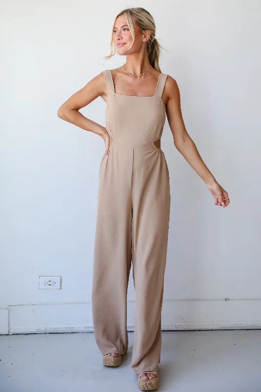 Deal Mania FINAL SALE - Musing About You Mocha Jumpsuit
